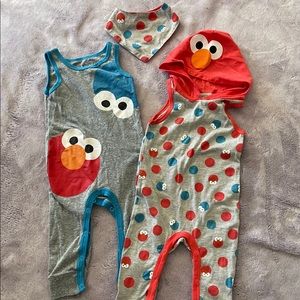 Sesame Street Rompers with bib